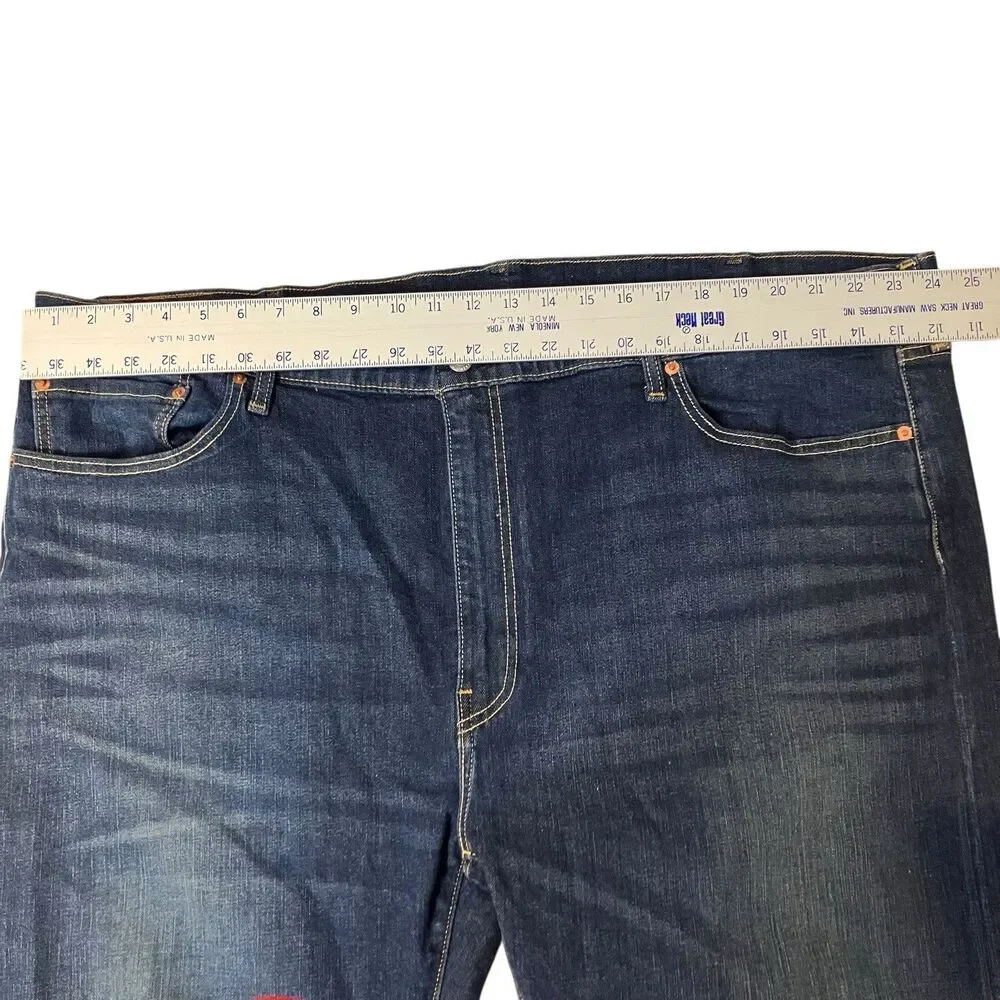 Levis Jeans Mens 48 x29 Blue Straight 502 Original Fit Denim Medium S40196 READ*